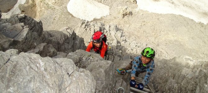 Rico’s erster Klettersteig – der Rotstock gleich neben der Eiger-Nordwand…