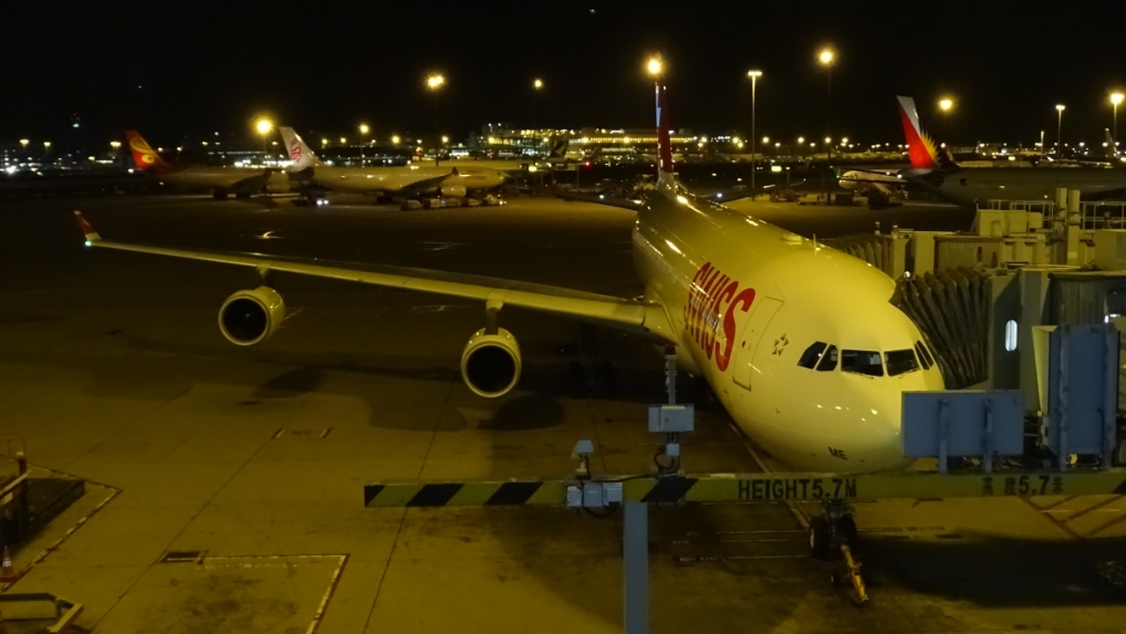Die A340 der Swiss, die uns wieder zurück in die Schweiz bringt